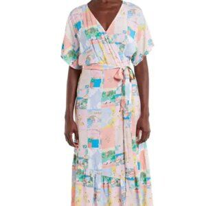 Never Fully Dressed Postcard Wrap Dress